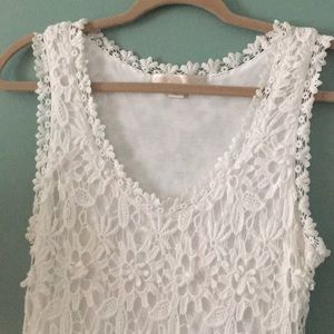 Boston Proper Crochet Lace Maxi Dress